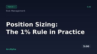 Position Sizing: The 1% Rule in Practice