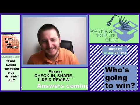 Payne's Pop Up Quiz No 44