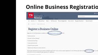 Registering for Tennessee Taxes Using the Tennessee Taxpayer Access Point (TNTAP)