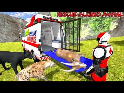 🚑Animal Rescue Ambulance Simulator 3D| Emergency Rescue Ambulance Game play ✅|