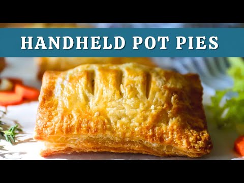Turkey Handheld Pot Pies in Air Fryer or Oven with Pie Crust or Puff Pastry 🤩