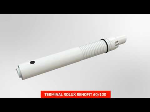 Kit N°2 Terminal horizontal Renofit + coude D60/100 - D60/100mm condensation