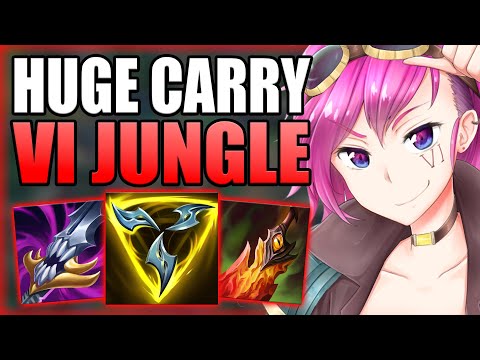 HOW TO PLAY VI JUNGLE & HARD CARRY THE GAME IN S12! - Best Build/Runes Guide - League of Legends