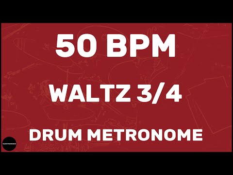 Waltz 3/4 | Drum Metronome Loop | 50 BPM