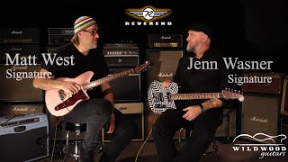 Video thumbnail for The Reverend Jenn Wasner and Matt West Signature Guitars  •  Wildwood Guitars  •  SN: JenAndMatt by Wildwood Guitars