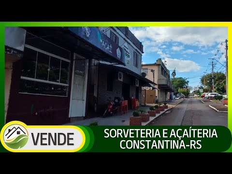 SORVETERIA E AÇAÍTERIA À VENDA NO CENTRO DE CONSTANTINA-RS