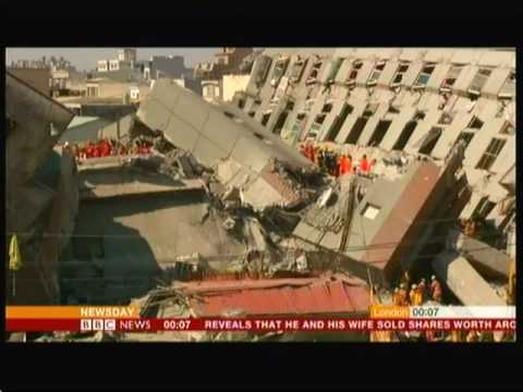 Tower block collapse - 5 charged (Taiwan) - BBC News - 8th April 2016