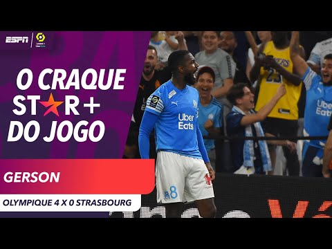 VAPO VAPO! GERSON FEZ 2 NA GOLEADA DO OLYMPIQUE SOBRE O STRASBOURG E FOI O CRAQUE STAR+