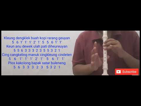 NOT ANGKA LAGU CING CANGKELING  RECORDER COVER | Not Angka Pianika Cing Cangkeling