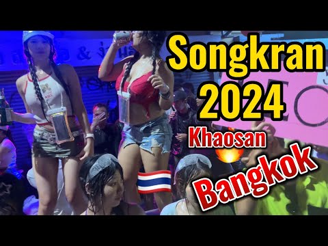Songkran 2014 | Around Khaosan, Thailand | Water Festival | 4k HDR | 🇹🇭 Apl 14