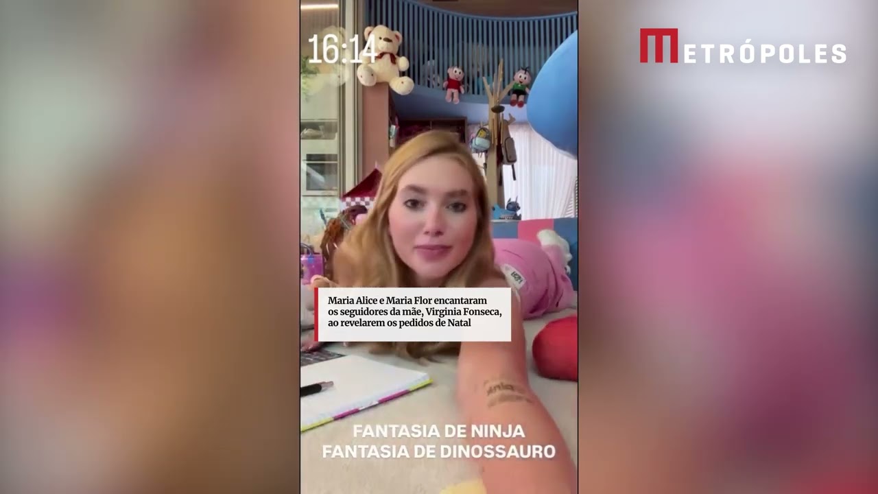 Saiba o que as filhas de Virginia e Zé Felipe pediram ao Papai Noel