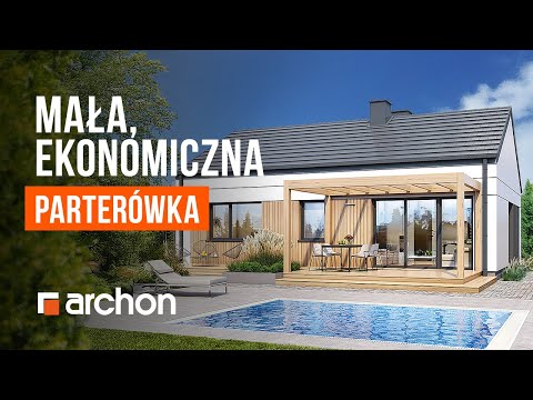 Dom w kruszczykach 12 – Mała, ekonomiczna parterówka - ARCHON+ Projekty Domów #projektdomu #dom