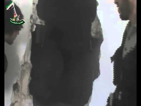 ضرب حاجز المؤسسة الاستهلاكية بساحة بصرى بمضاد الدوشكا من قبل كتيبة طارق بن زياد