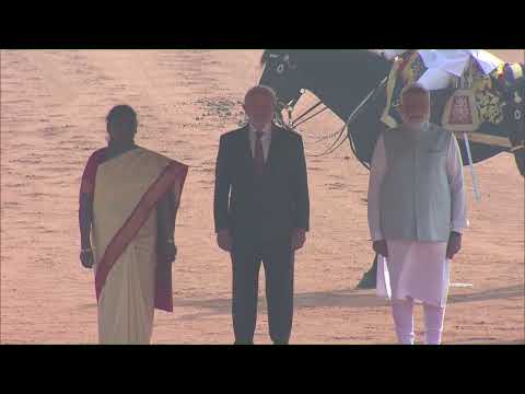 Ceremonial welcome of President Luiz Inácio Lula da Silva of Brazil at Rashtrapati Bhavan