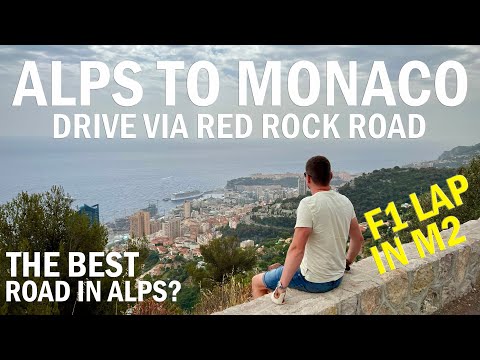 ALPS to MONACO. AMAZING DRIVE VIA RED ROCK ROAD! | 4K