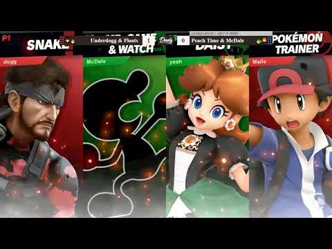 DDD 18 SSBU Doubles Round 1 - Underdogg & Floats (Red) vs PeachTime & McDale (Green)