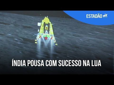 Índia pousa com sucesso na Lua,  missão vai explorar lado escuro do satélite natural da Terra