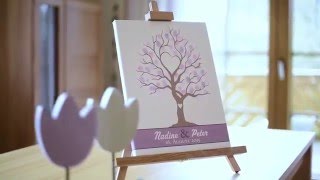 preview picture of video 'Wedding Tree für besondere Anlässe - Fingerabdruck Leinwand'