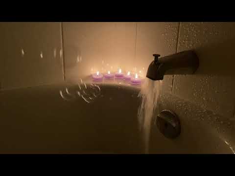 Bathtub Filling ASMR // Bubble Bath with Floating Bubbles 3 Hour Loop