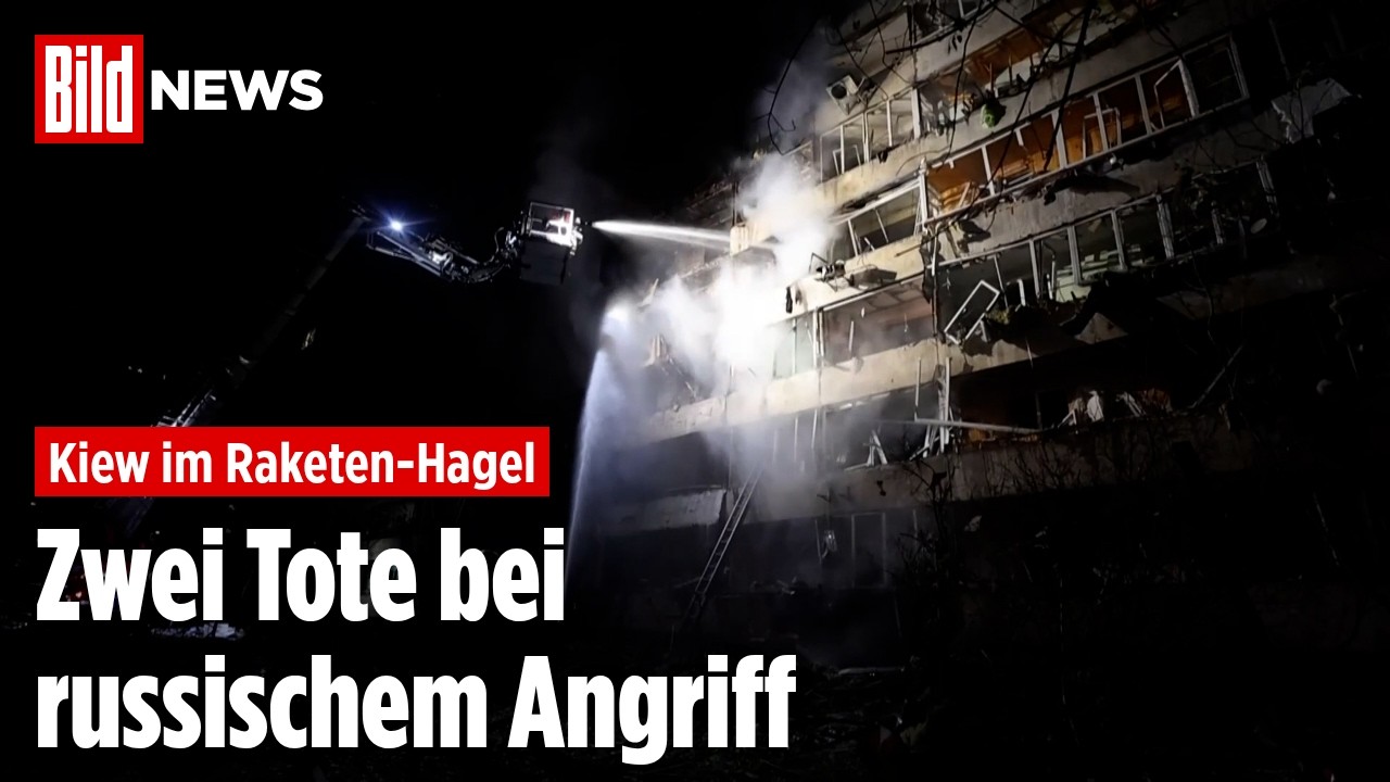 Tödlicher Raketenangriff auf Kiew: Hochhaus brennt, Energieversorgung bedroht