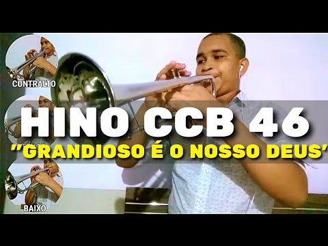 Hino 46 - "Grandioso é o Nosso Deus..." [Quarteto de Trompetes]🎺