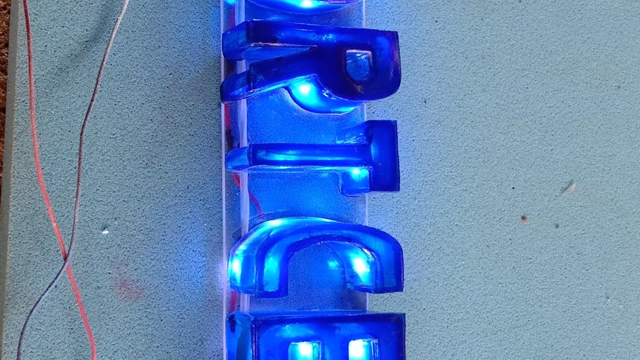 install led lights on acrylic embossed letters