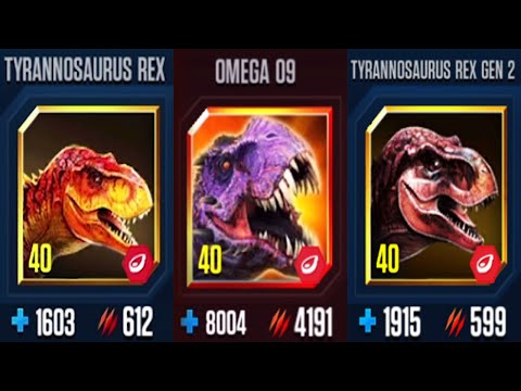 ALL TYRANNOSAURUS REX - Jurassic World The Game