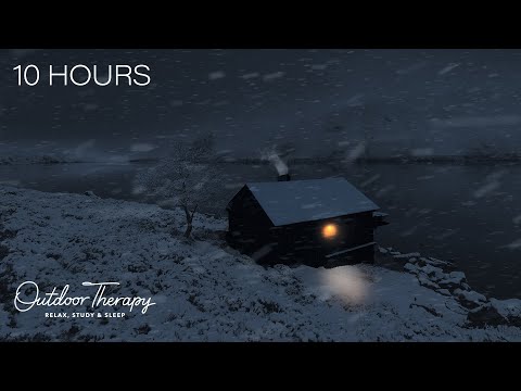 Soothing Blizzard on Loch Muick | Relaxing Howling Wind & Blowing Snow Ambience | 10 HOURS