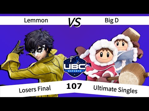 UBC Weekly #107 - Losers Final - Lemmon (Joker) Vs. Big D (Ice Climbers) - SSBU