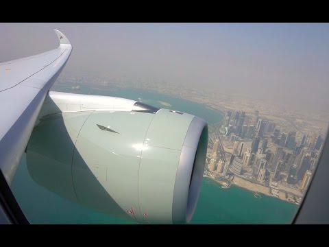 Qatar Airbus A350-900 XWB Takeoff from Doha - Rolls Royce Trent XWB spool up! Video