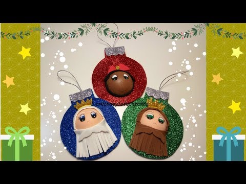 Adorno Navideño con Fofuchos Reyes Magos - YouTube