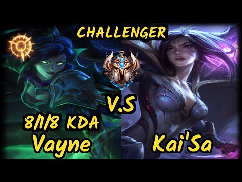 MADL Samux (VAYNE) vs KAI'SA - 8/1/8 KDA BOTTOM ADC CHALLENGER GAMEPLAY - EUW