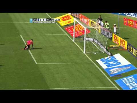 Le corrieron el arco. Godoy Cruz 0 - Vélez 1. Fecha 9. Primera División 2015. FPT