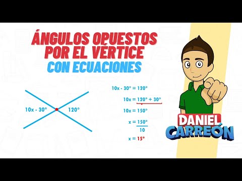 ÁNGULOS OPUESTOS POR EL VÉRTICE CON ECUACIONES Super facil - Para principiantes