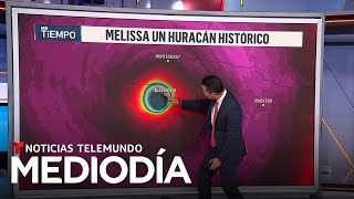Melissa es uno de los huracanes más intensos de la historia | Noticias Telemundo