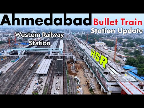 Bullet Train Station Update Ahmedabad Bullet | Mumbai Ahmedabad Bullet Train #4k 