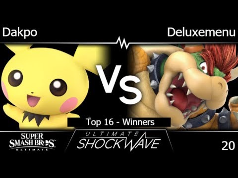 USW 20 - TLOC | Dakpo (Pichu, Diddy) vs Deluxemenu (Bowser) Top 16 - Winners - SSBU