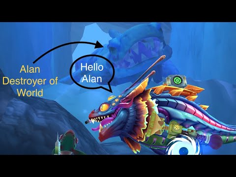 Cosmic Alan meets with his Relative Alan Destroyer of Worlds (Easter Egg) l Hungry Shark World - HD