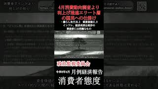 利上げ推進エリート層の国民への仕掛け #政治経済 #利上げ #消費動向調査