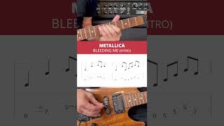 Metallica Bleeding Me intro - guitar tutorial with tabs!  #heavymetal #guitartabs #metallica