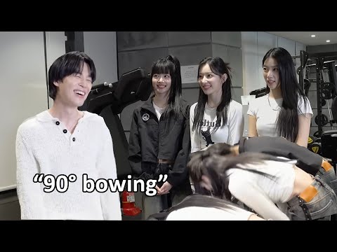 how LE SSERAFIM treats their JIMIN sunbaenim *endless* bowing