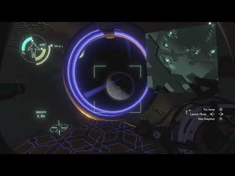 Landing a Nomai shuttle on the Quantum moon. Outer Wilds