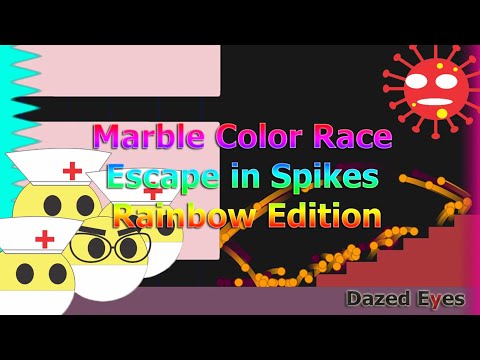 Marble Color Race - Escape in Spikes Rainbow Edition Survival Race | Dazed Eyes