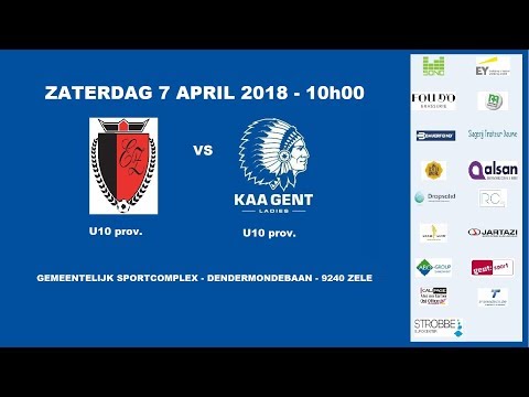 KFC Eendracht Zele prov.  U10 -  KAA Gent Ladies prov. U10 - 7 april 2018