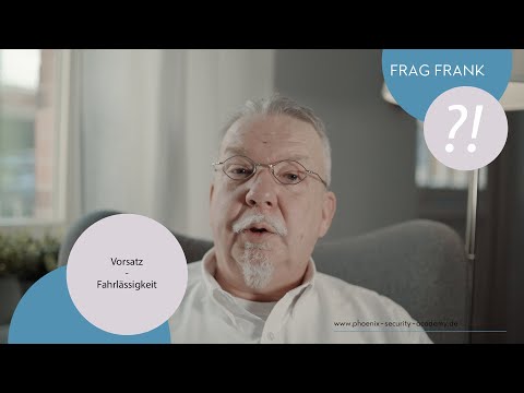 FRAG FRANK #5 - Was bedeutet Vorsatz ? - Was bedeutet Fahrlässigkeit ?