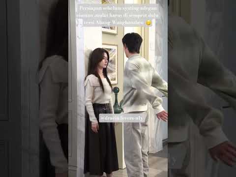 Preparations before filming a kiss scene 😂 The scene is very relaxed #wanghaozhen #chinesedrama