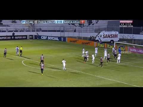 Gol Pottker Ponte Preta X Santa Cruz 31ª Rodada do Brasileirão 16/10/2016