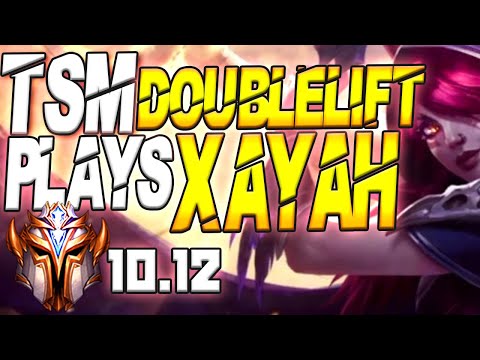 TSM Doublelift Plays Xayah Adc Feat Biofrost Rakan Support - 10.12