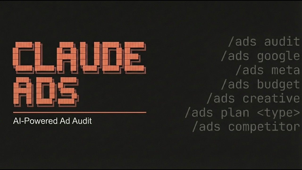 Video thumbnail for Claude Code just replaced your ad agency - here's how