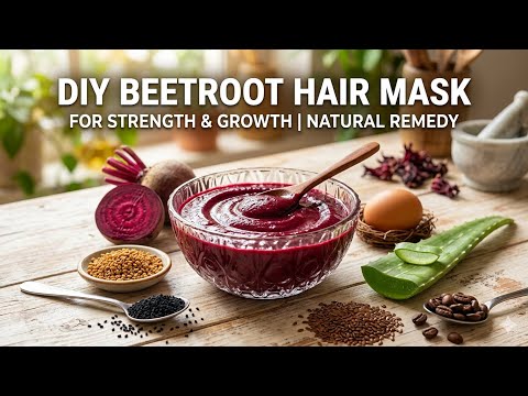 Natural Burgundy Hair Pack | Beetroot + Coffee Hair Color for Soft Silky Hair